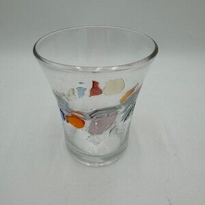 Hand Blown Fused Art Glass Flared Tumbler
